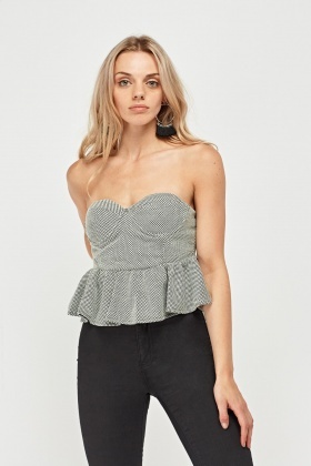 bandeau peplum top