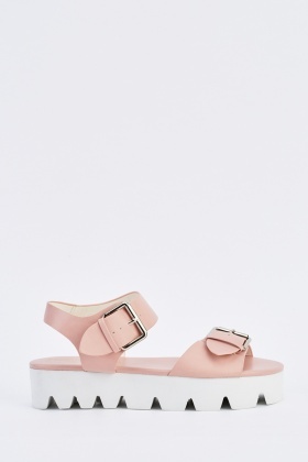 Twin Buckle Chunky Sandals