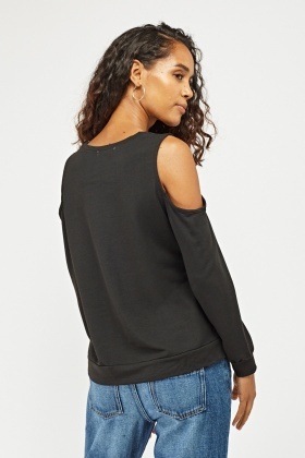 sweatshirt with cut out shoulders