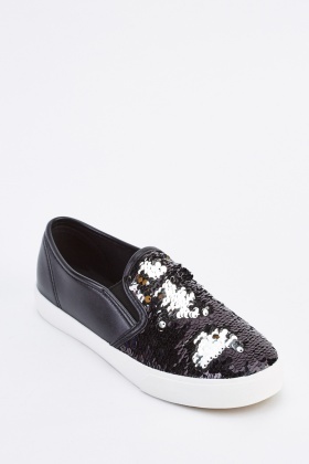 Dual Sided Sequin Plimsolls