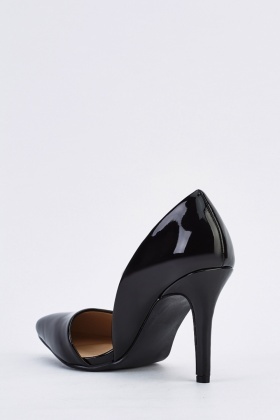 pvc black heels