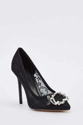 lace court heels