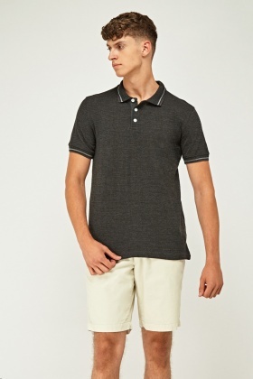 charcoal polo shirt