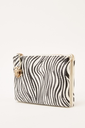 zebra clutch bag