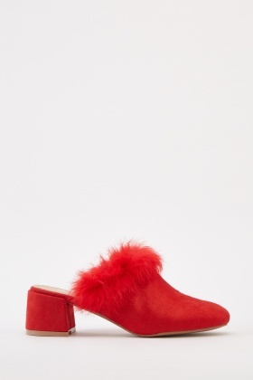 fluffy mules