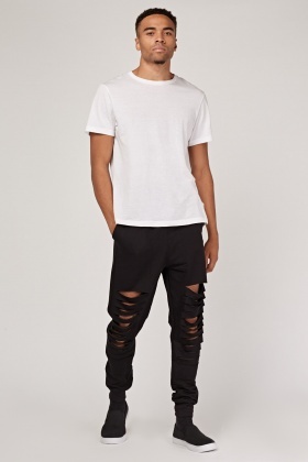 ripped knee joggers