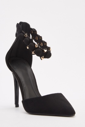 ankle strap court heels