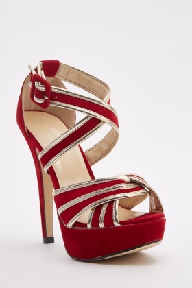 high heels with front platform