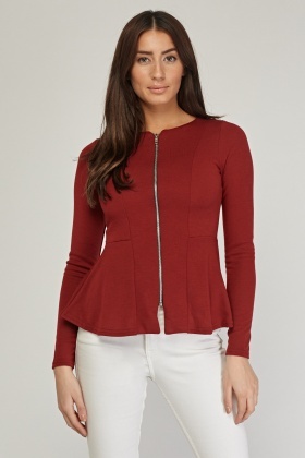 short sleeve peplum jacket