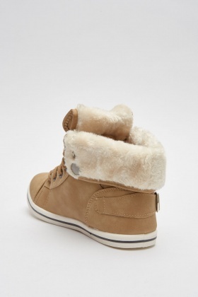 Fluffy High Top Trainers - Just $6