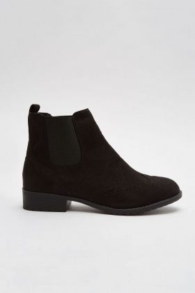 Suedette Chelsea Ankle Boots - Just $6