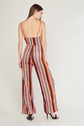 multi striped jumpsuit