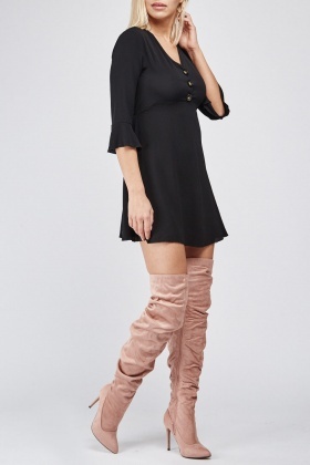 ruched over the knee boots