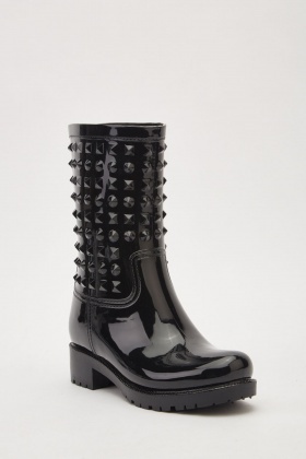 studded rain boots