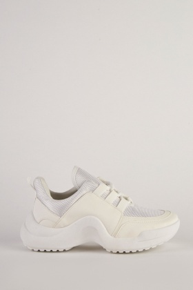 lace up chunky trainers
