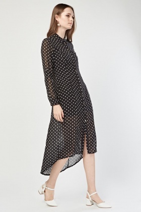 dotted shirt dress