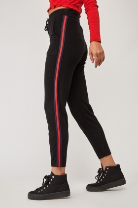 jogging pants with stripe on the side