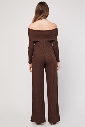 bardot style jumpsuit