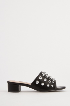 black mule shoes