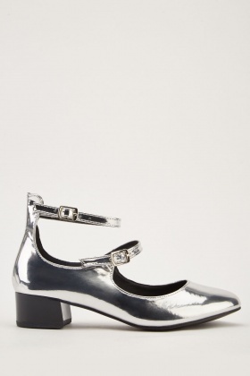 metallic mary jane shoes