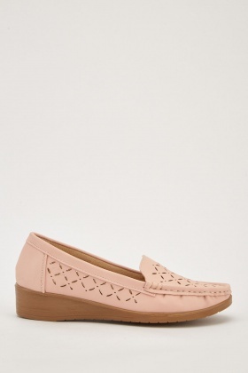 low wedge loafers