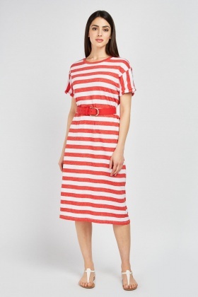 red stripe t shirt dress