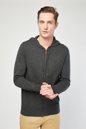 fine knit hooded jumper