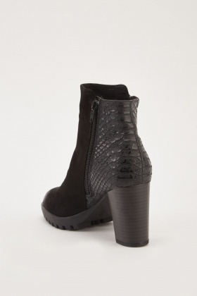 croc suede boots