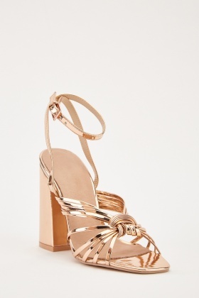 criss cross block heel sandals