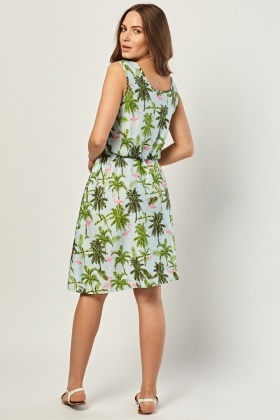 tropical flamingo dress