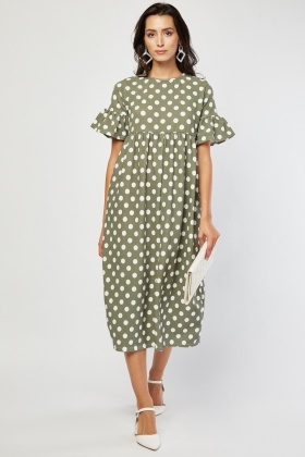 polka dot smock dress