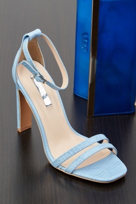 light blue high heel sandals