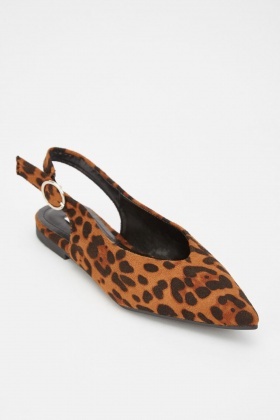 slingback leopard print shoes