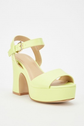 lime sandal heels