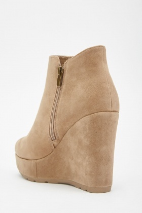 ankle wedge heel boots