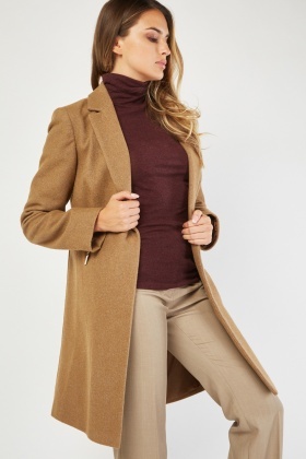 camel midi coat