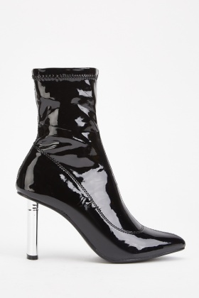 PVC Heeled Ankle Boots - Just $6