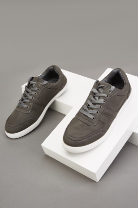 Grey Lace Up Trainers - Just $6