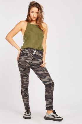 camo jogging bottoms womens