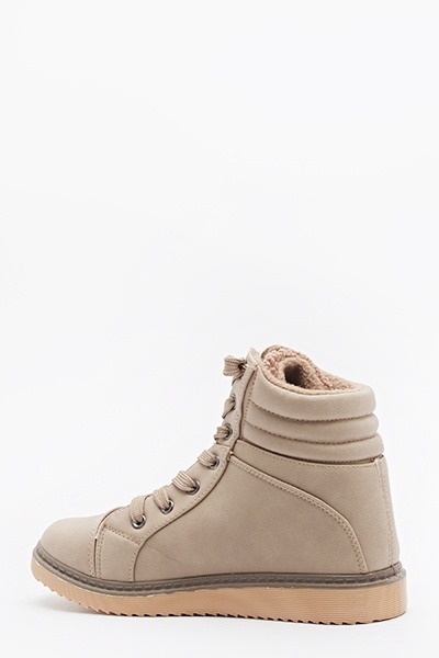 Khaki High Top Trainers - Just £5