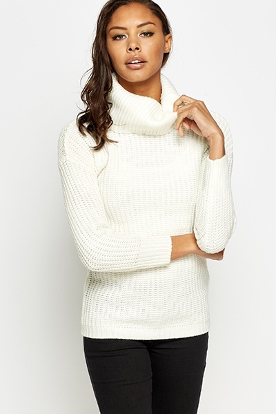 Roll Neck Chunky Jumper - Just $7
