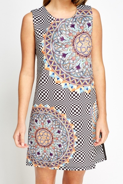 aztec shift dress