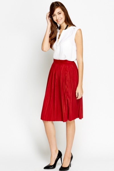 High Waisted Pleated Skirt - Just $7