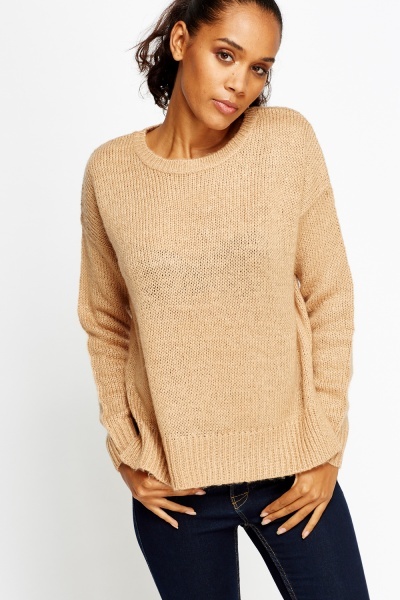 Light Brown Knitted Jumper - Just £5