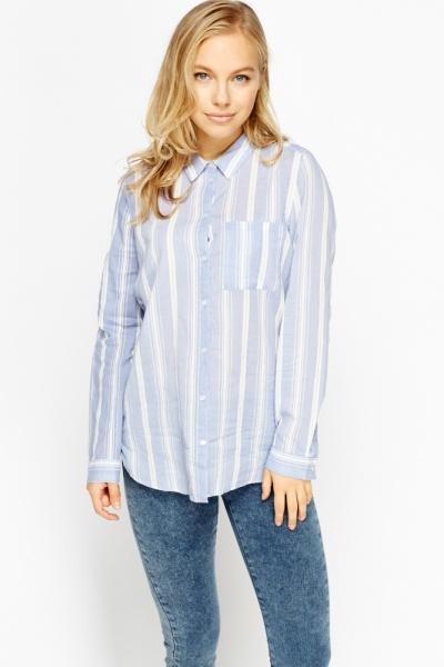 Blue Striped Shirt - Just $1
