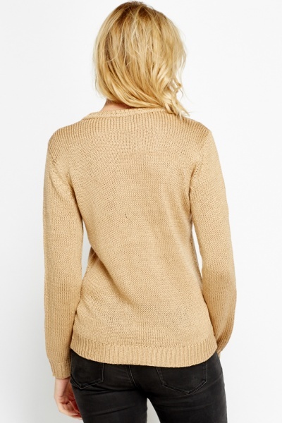 Kable Knit Front Jumper - Just $7