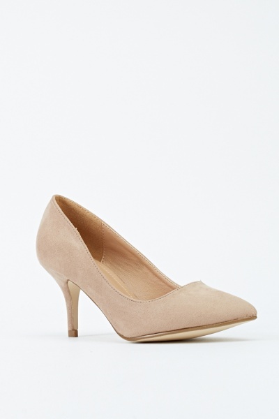 Low Heel Court Khaki Pumps - Just $7