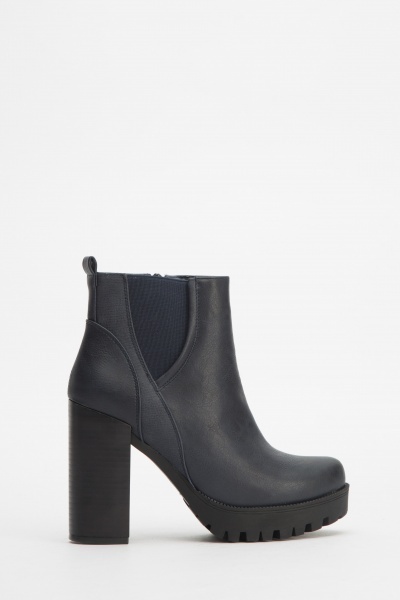 Blue Heeled Ankle Boots - Just $7