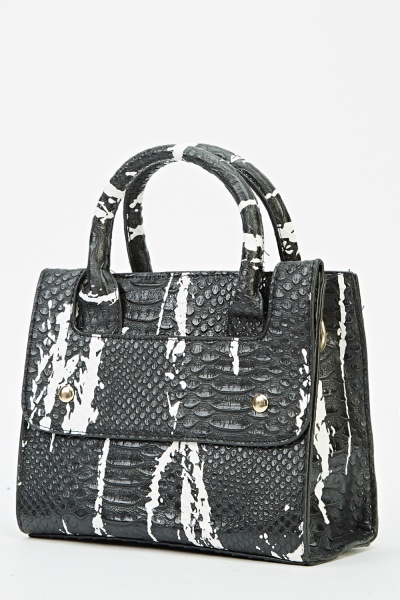 Download Mock Croc Splatter Paint Handbag - Just £5