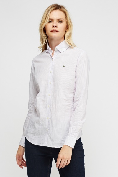 Lacoste Pinstriped Formal Shirt - Limited edition | Discount Designer Stock